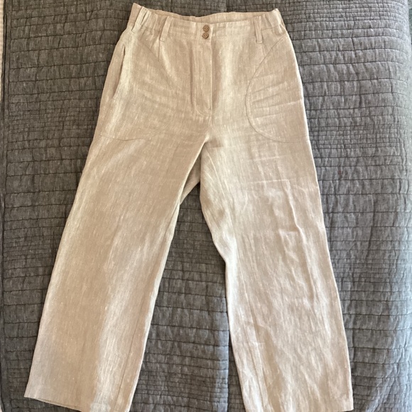 notPERFECTLINEN Pants - NPL Heavyweight Beige Sarah pants M/L, full length